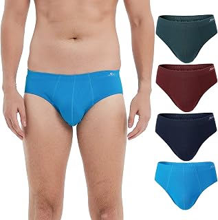 Molasus Men's Breathable Cotton Briefs Underwear No Fly Covered Waistband Underpants(S-3XL)
