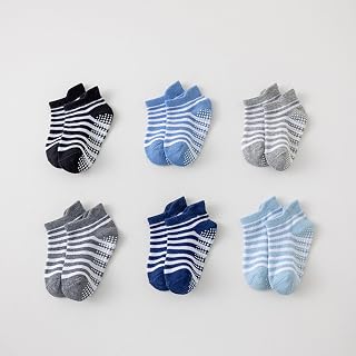 6 Pairs Baby Socks Cotton Anti Slip Socks for 1-5 Years