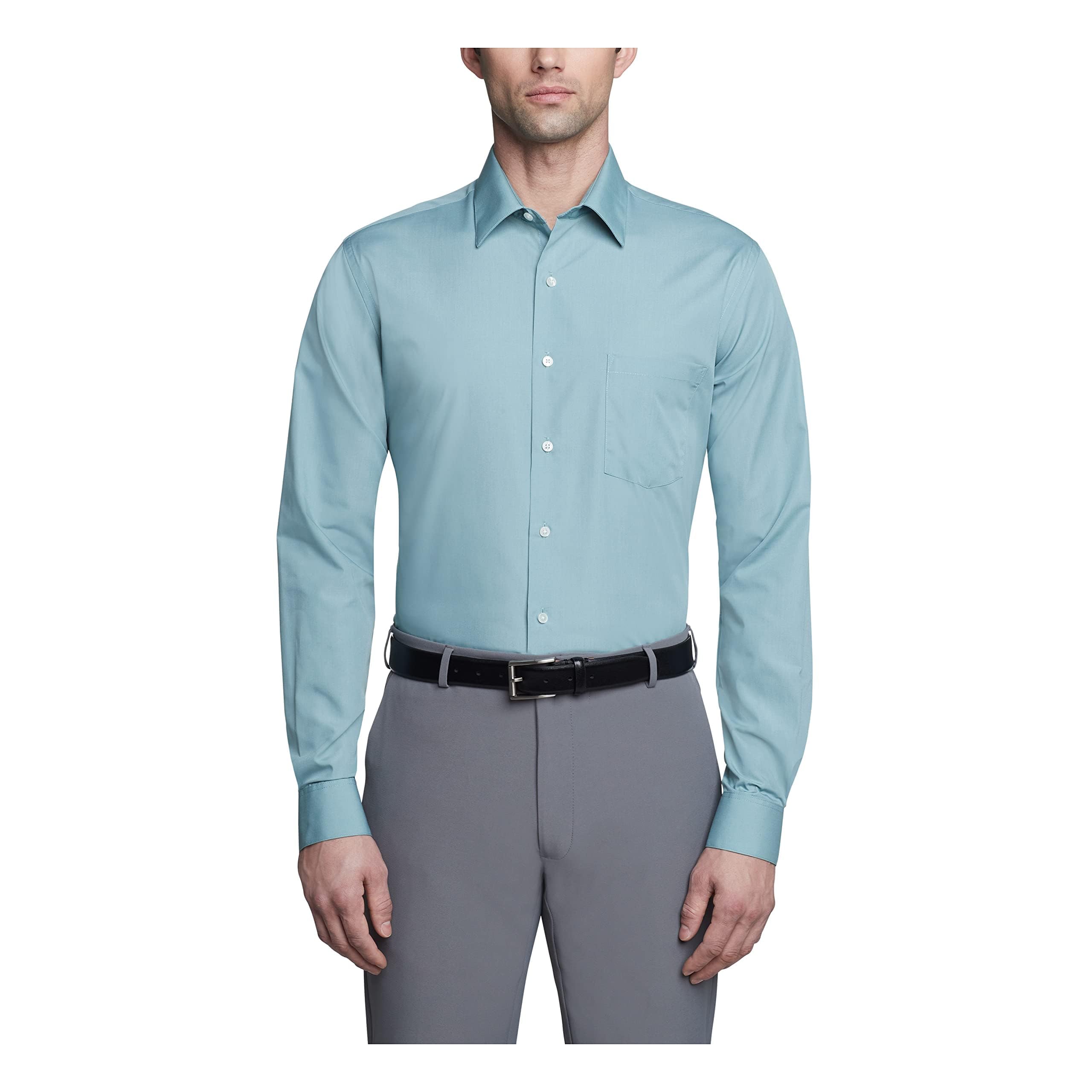 Van Heusen Slim Fit Shirt in Poplin Solid Colour Cheap Formal Hem Poplin Solid C