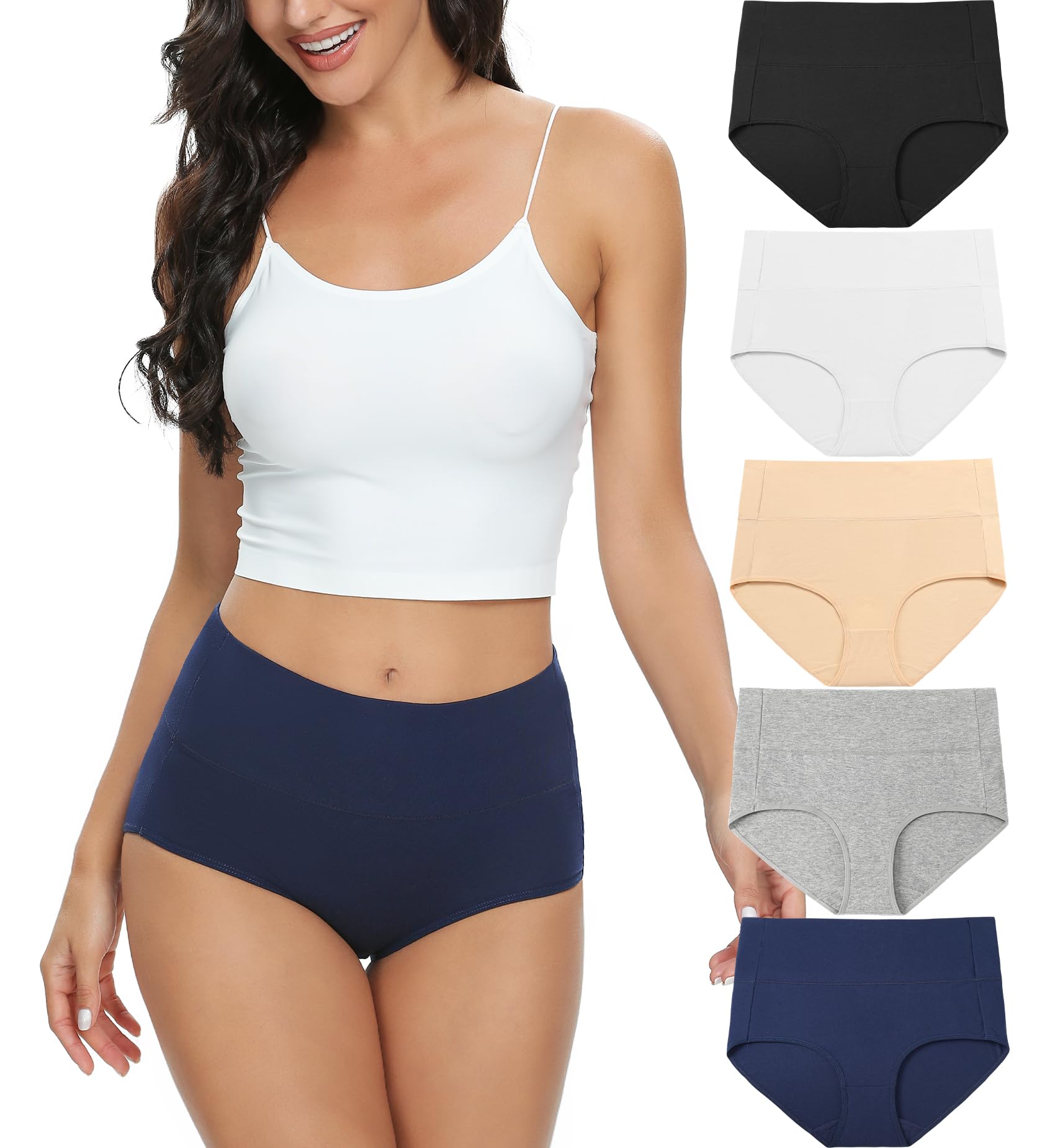 Wealurre Women High Waist Cotton Knickers C Section Underwear