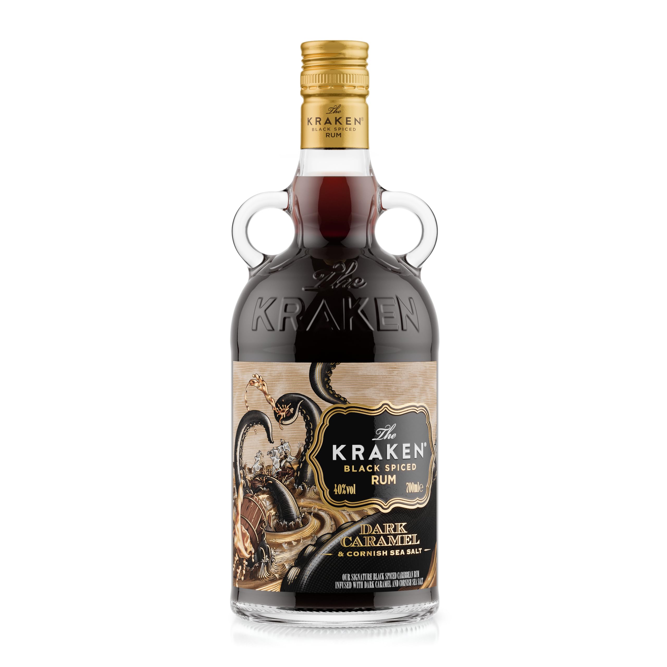 Kraken Dark Caramel & Cornish Sea Salt Black Spiced Rum 40% ABV 70cl | Rich Salt