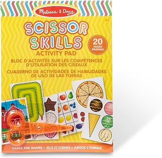 Melissa & Doug Scissor Skills Activity Book With Pair of Child-Safe Scissors (20 Pages)