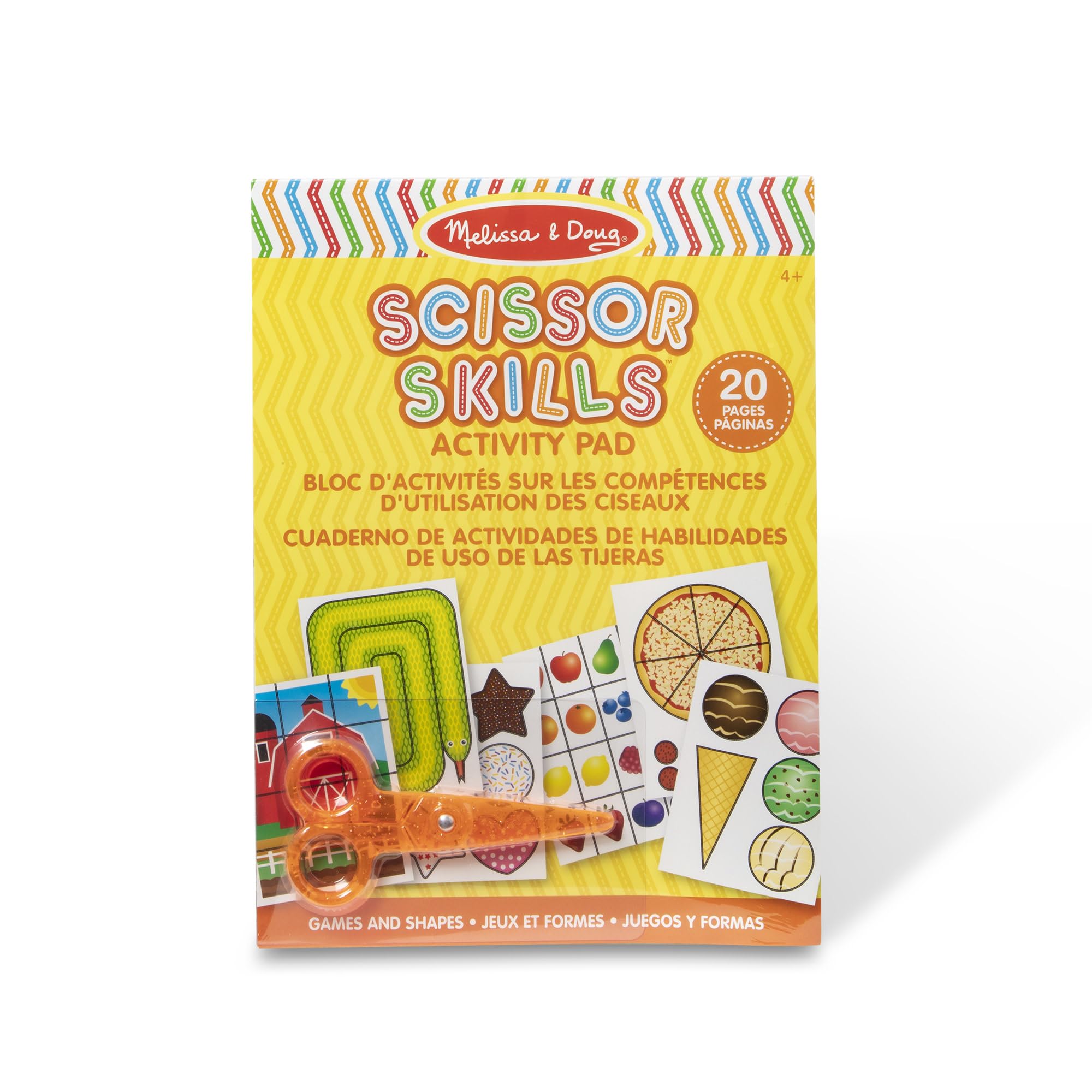 Melissa & Doug Scissor Skills Activity Book With Pair of Child-Safe Scissors (20
