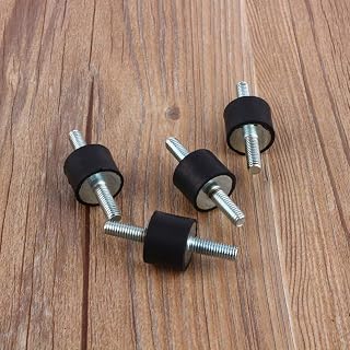 4pcs M6 Rubber Anti-Vibration Isolator Mounts Air Compressor Pump Shock Absorber with Screws 20 * 15
