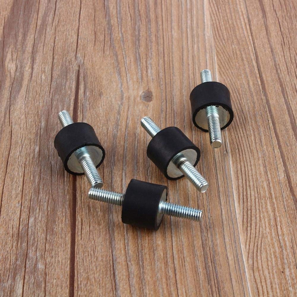 4pcs M6 Rubber Anti-Vibration Isolator Mounts Air Compressor Pump Shock Absorber