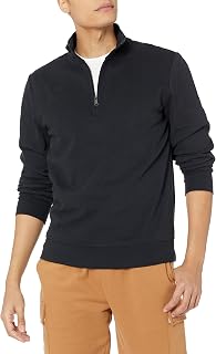 Amazon Essentials Men's Lightweight Fleece Mock Neck Quarter Zip Sweatshirt