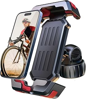 Pnitri 2026 New Upgraded Bike Phone Holder Handlebar - 1S Quick Install, Motorcycle Phone Mount, Bicycle Phone Holder fit Large Phone Case for iPhone Samsung, Dirt Scooter Mini Bike Accessories