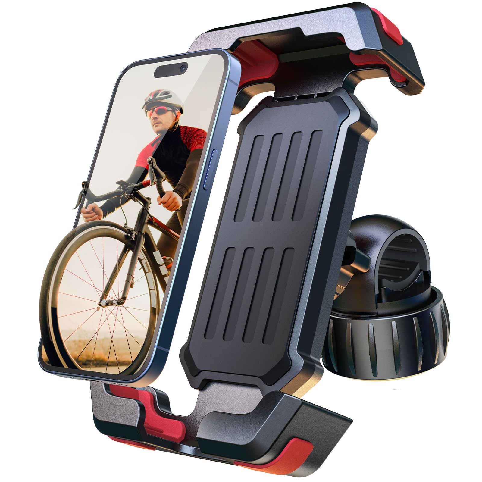 Pnitri 2026 New Upgraded Bike Phone Holder Handlebar - 1S Quick Install, Motorcy