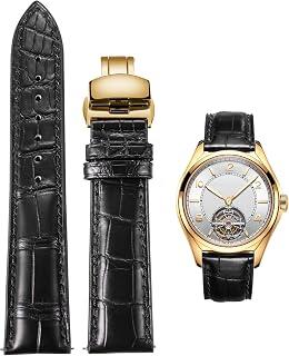 BINLUN Leather Strap Embossing Crocodile Genuine Alligator Pattern Watch Strap for Men Women Quick Release Folding Buckle Classic Chic 18mm 19mm 20mm 21mm 22mm 24mm