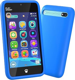 MOMILLA Kids Toys Smart Phone, 3.97" Kids Phone, 220+ Games Toddler Toy | Dual Cameras w/ 49 Stickers, Toddler Cell Phones, Learning Toys Birthday Gifts for Boys Girls Age 3 4 5 6 7 8 9 Year Old