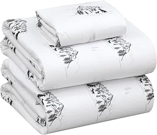 RUVANTI Flannelette Sheet Set Single 100% Brushed Cotton Deep Fitted Sheet 16 Inch All Season Breathable Extra Soft Warm Cosy 3 Pieces Soul Dog