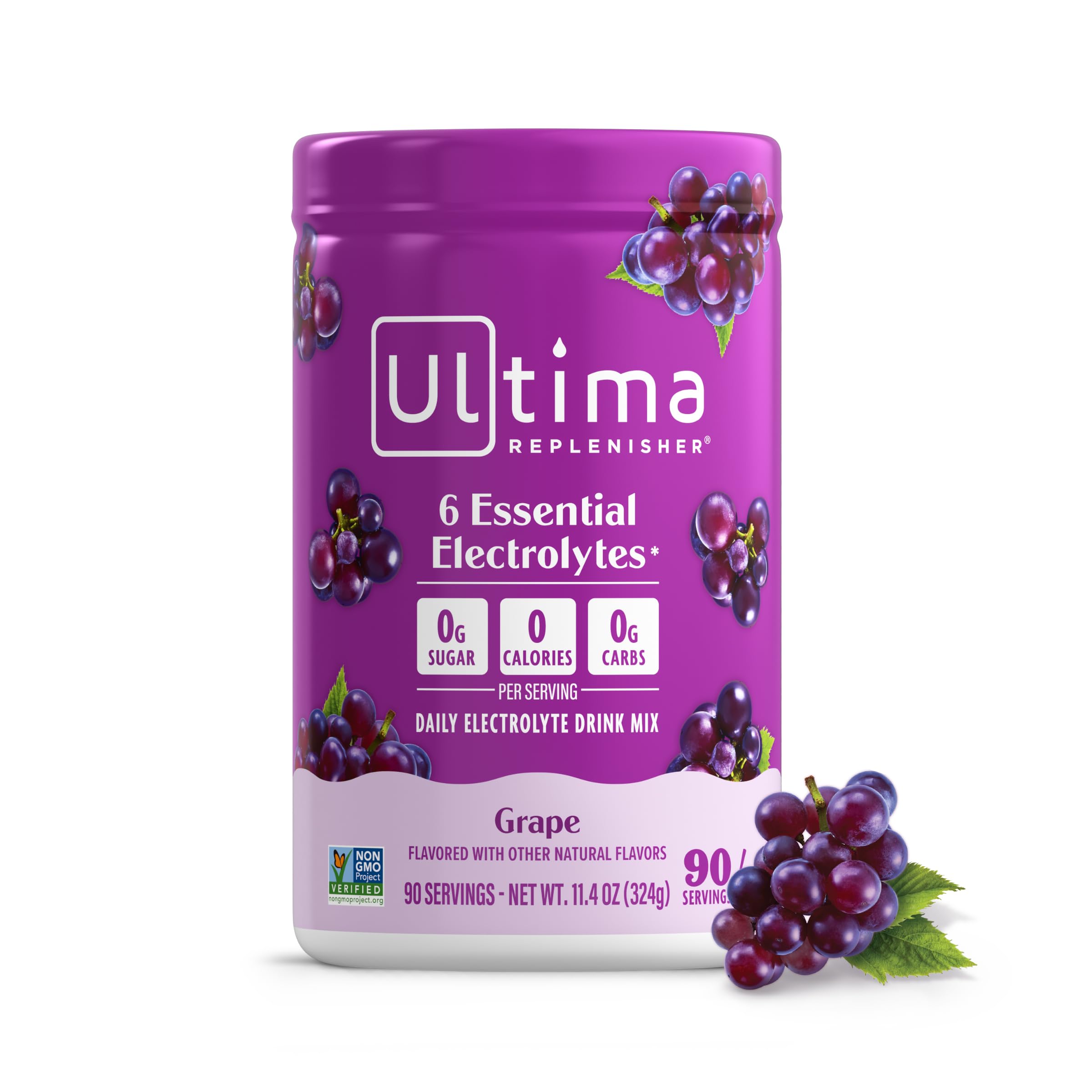 Ultima Replenisher Daily Electrolyte Powder Drink Mix, 90-Serving Canister | Zer
