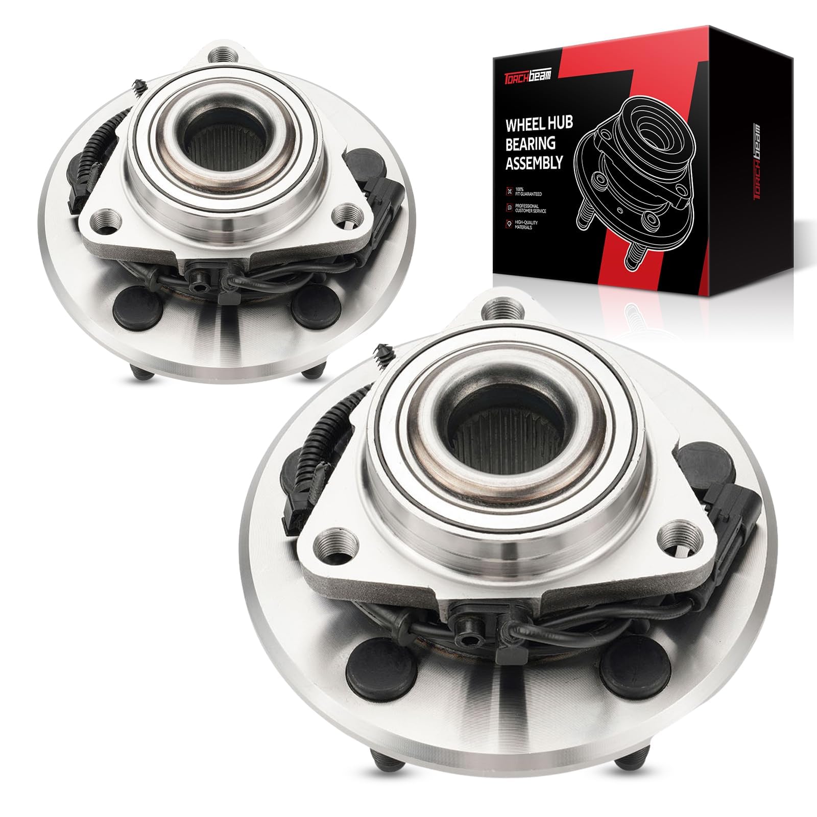 Torchbeam Pair 515151 Front Wheel Hub Bearing Assembly for Ram 1500 | for 2012-2