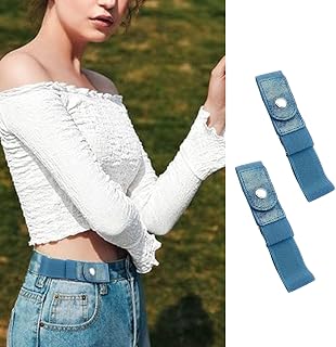 Adjustable Elastic Belt for Men and Women, No Buckle Elastic Belt for Jeans and Pants, Invisible and Comfortable