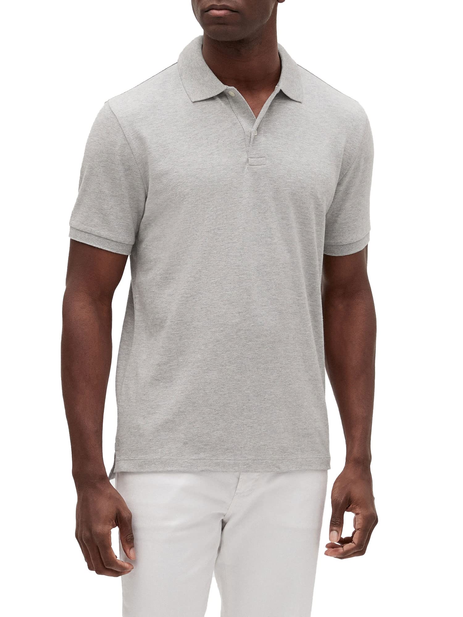 GAP Pique Stretch V-Neck Polo Shirt, Solid Men's Shirt