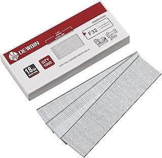 DEWBIN 18 Gauge Brad Nails, 1000 Counts 1-1/4-inch 18 GA Brad Nails, Galvanized Nails for Nail Gun, Finishing Nail Gun Nails for Pneumatic, Electric Brad Nailer Gun