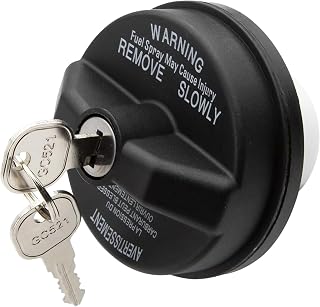 Locking Gas Cap, Fuel Tank Cap with Key For Dodge Jeep Ram Cherokee Grand Cherokee Wrangler TJ LJ JK JKU JL JLU JT Liberty Compass,5278655AB,05278655AB
