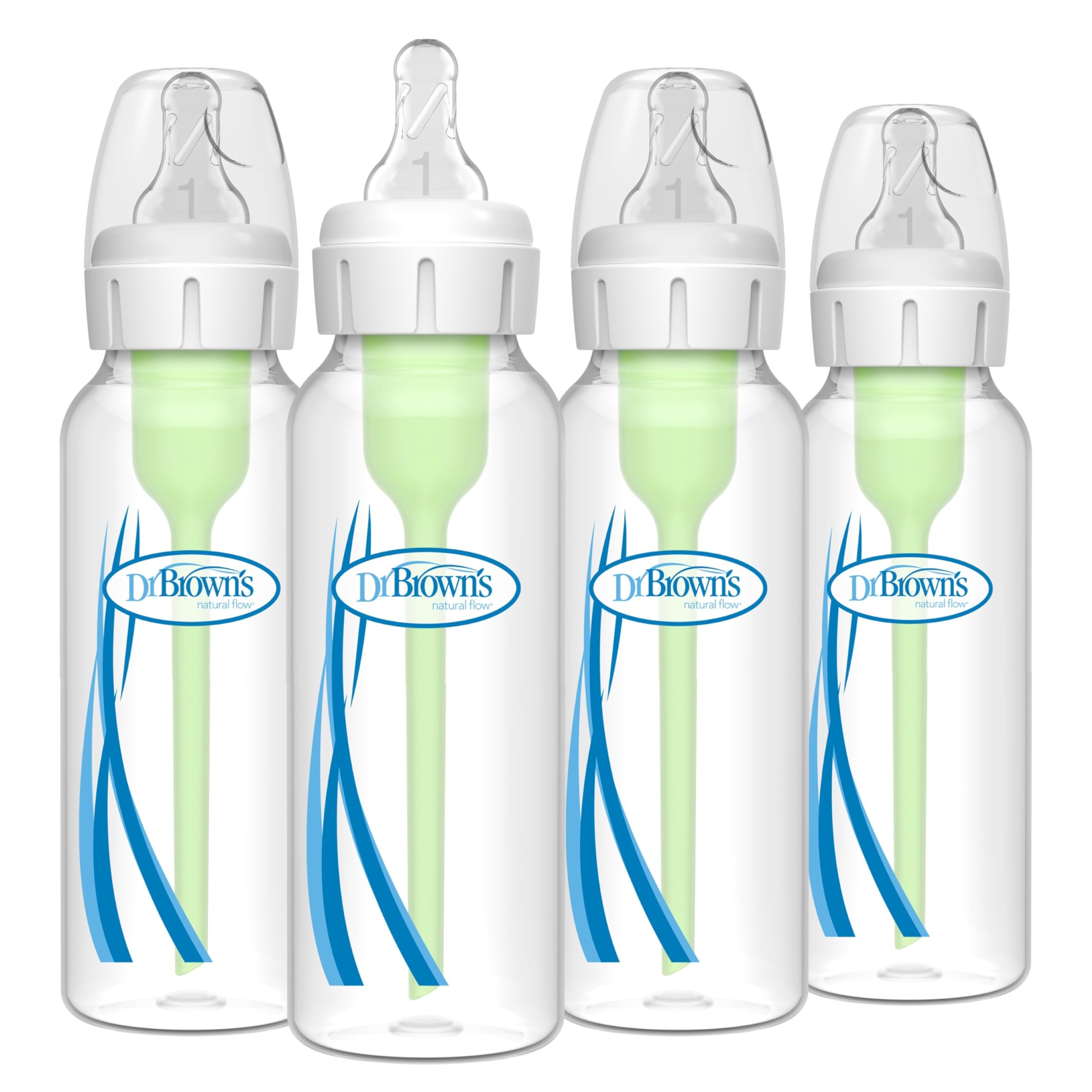 Dr. Brown's Natural Flow Anti-Colic Options+ Narrow Baby Bottle, 8 Ounce 250 ml 