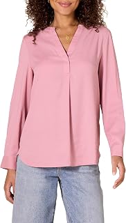 Amazon Essentials Women's Georgette Long-Sleeved Relaxed-fit Popover Blouse