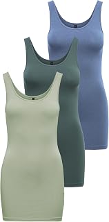 ONLY Onllive Love Long Tank Top Noos Tank Top for Women