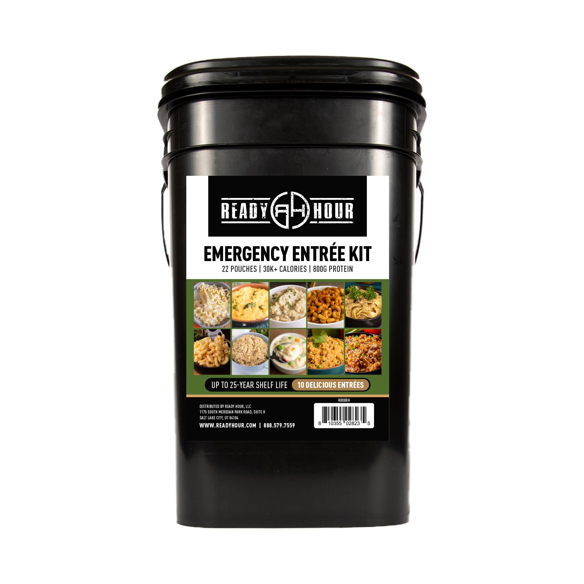 Ready Hour 120 Serving Entree Bucket-Freeze Dried Emergency Food Supply-Survival