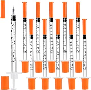 100 PACK U-100 Syringes 30G 5/16" (8mm) 1ml/cc, Disposable Syringe | U-100 Syringes 30G 5/16" (8mm) 1ml/cc, Disposable Syringe