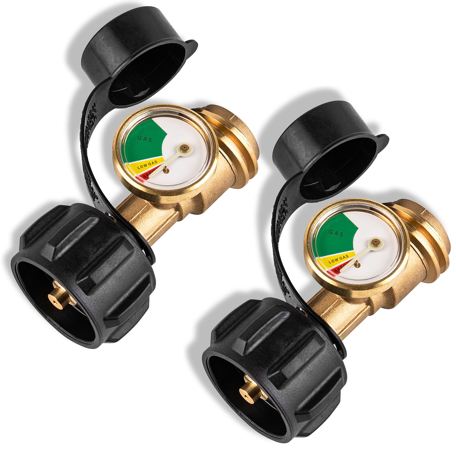Aikyciu Propane Tank Gauge Level Indicator for 5-40 lb Tanks, 2 Pack | QCC1/Type