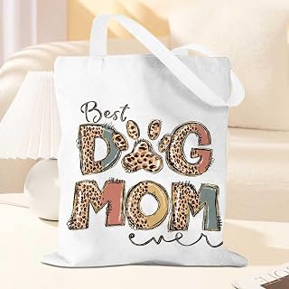 Cute Raccoon Tote Bag Dog Tote Bag Animal Lover Gift for Women Mom Reusable Grocery Bags Camping