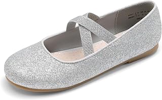 DREAM PAIRS Girls Sparkly Ballet Flats