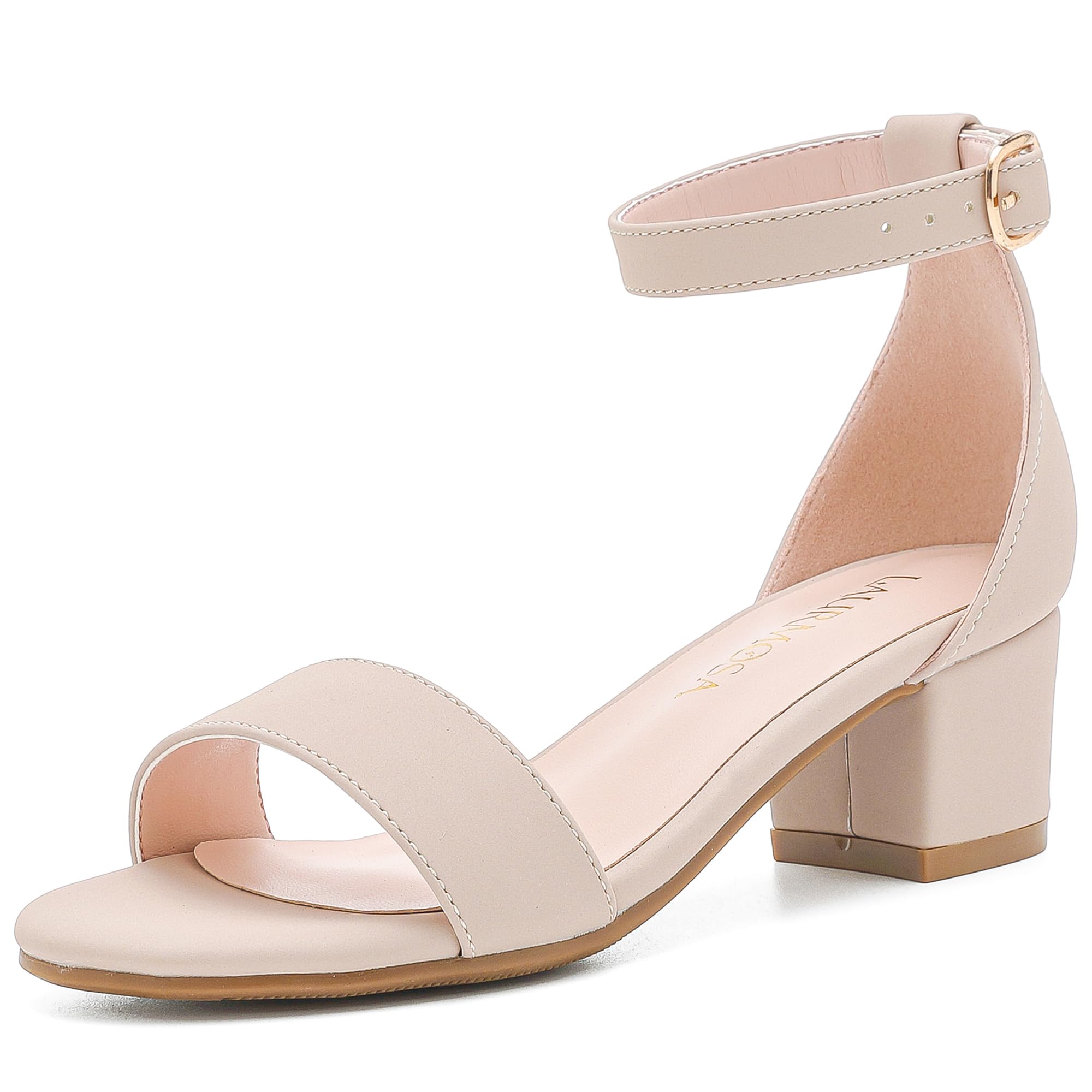LAURMOSA Girls High Heels Open Toe Sandal for Girls Ankle Strap Dress Shoes