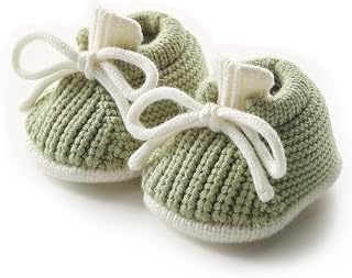 Loyfoky Baby Booties Soft Knit Newborn Shoes First Walker Boots Red 0-3M | Lace-Up Design, Lightweight Feel, Easy On & Off, Snug Ankle Fit, Cozy Indoor Wear, Unisex Style