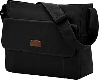 Chase Chic Canvas Messenger Bag, Large Crossbody Satchel Bags for Women Men