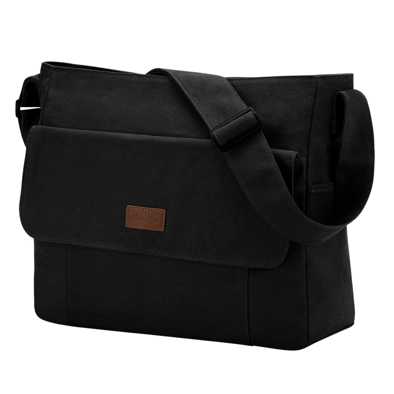 Chase Chic Canvas Messenger Bag, Large Crossbody Satchel Bags for Women Men