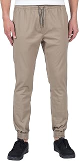 Volcom Frickin Slim Jogger Pants – Tapered Fit Drawstring Waist, Elastic Cuffs, Recycled Fabric – Men's Trousers