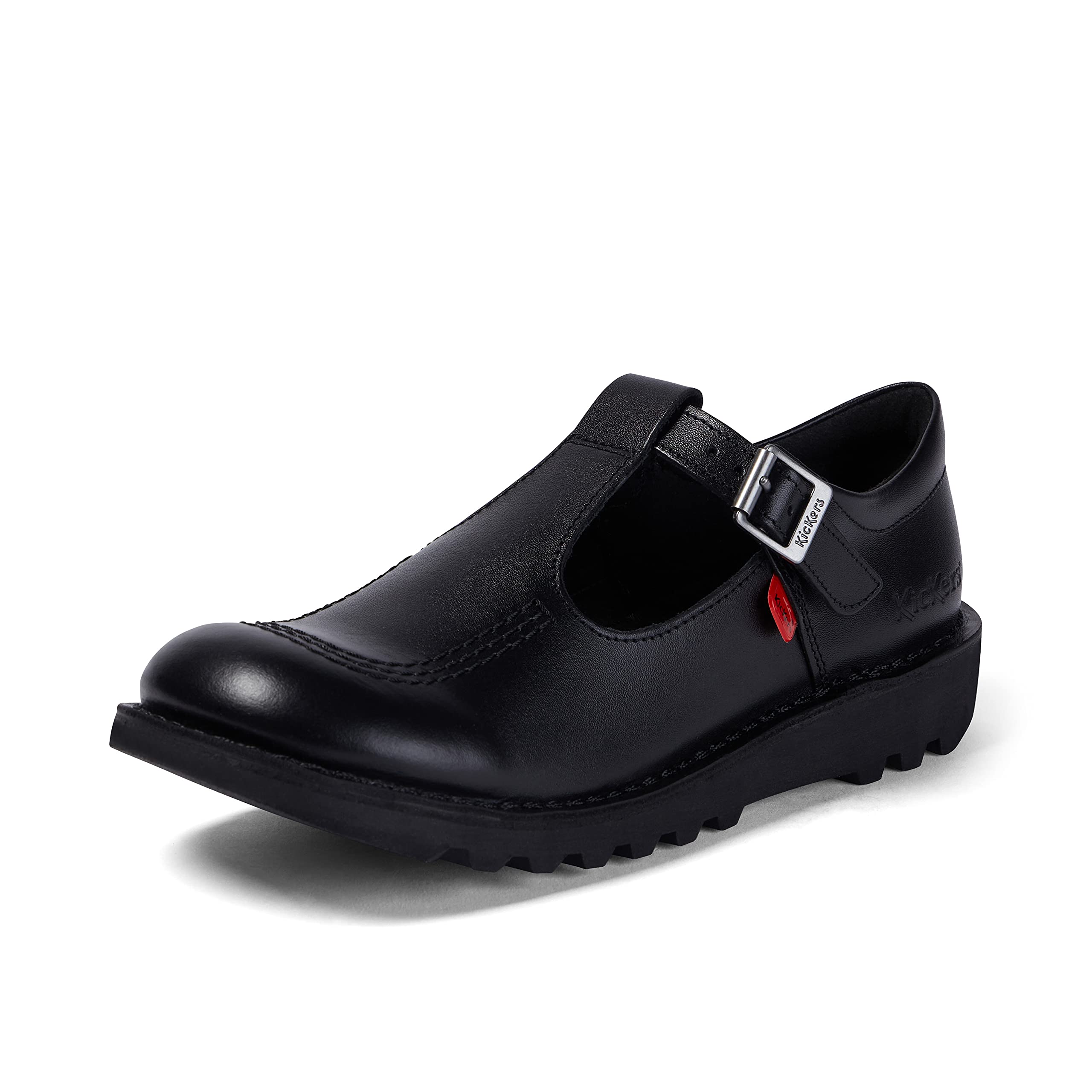 Kickers Girl's Kick T Bar Black School Shoes | Classic & Stylish | Extra Comfort