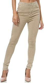 Gloop Women's Stretch Jeans Trousers Skinny Fit Jegging Skinny Jeans Stretch Trousers Push Up High Waist Jeans