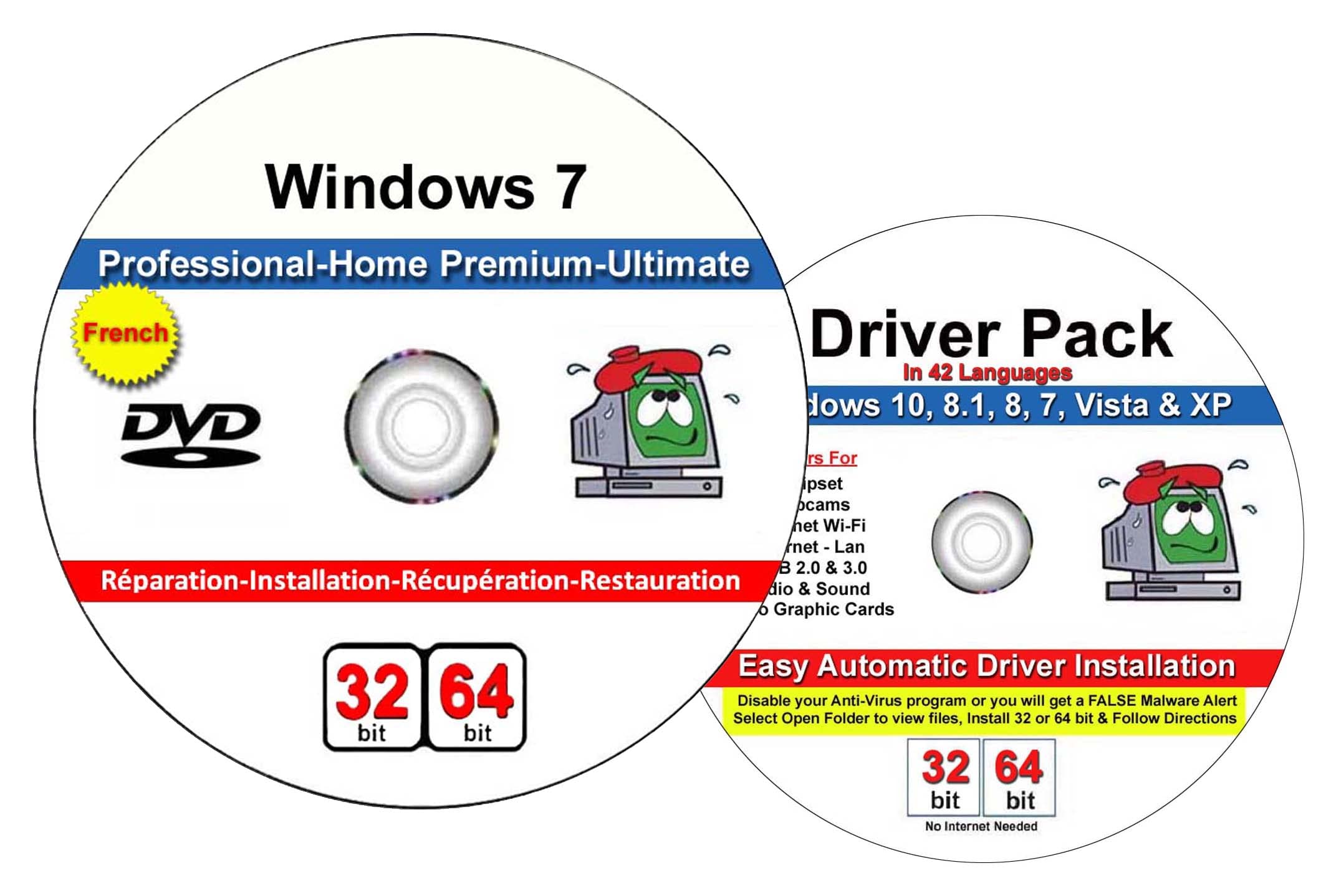 Computer Werx French Compatible with Windows 7 Home Premium, Professional & Ulti