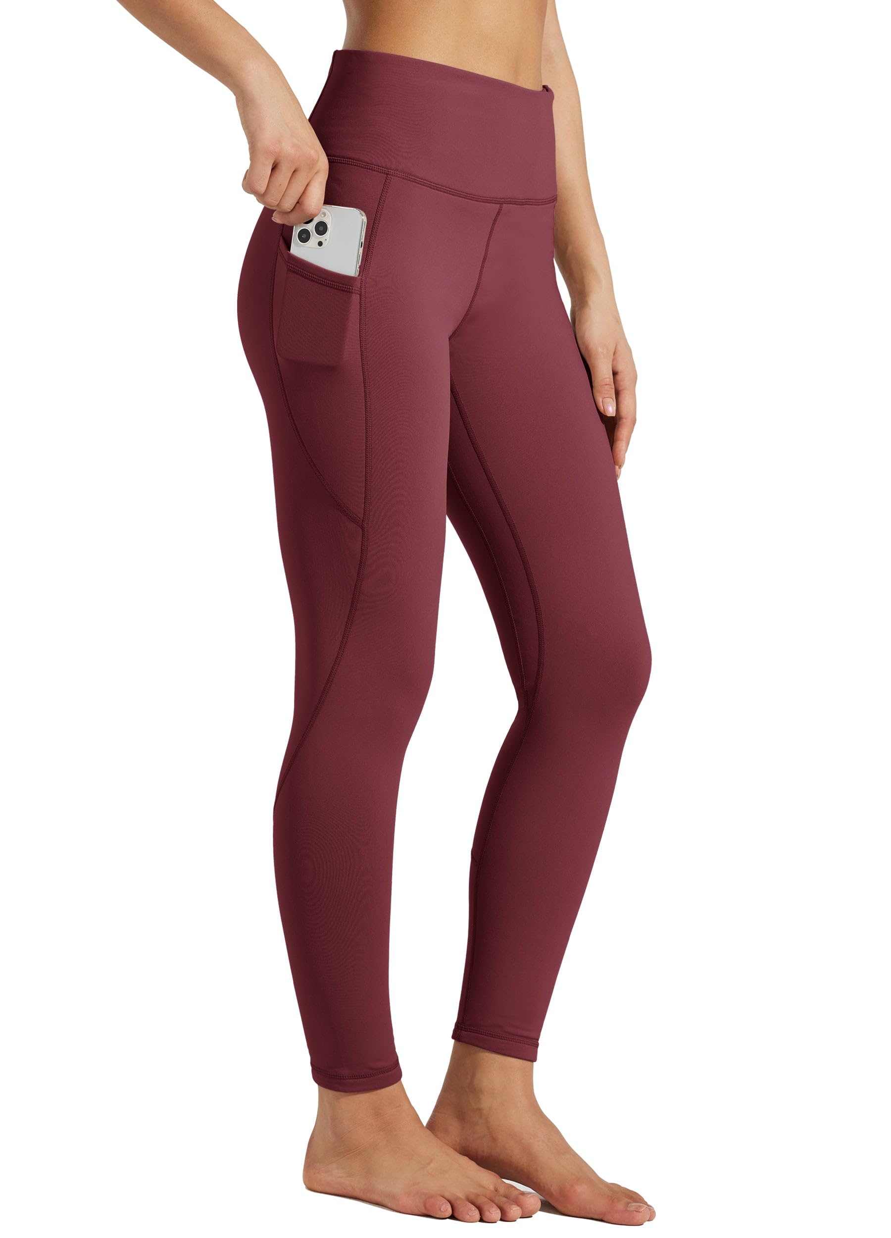 Willit Women's Winter Fleece Lined Waterproof Thermal Leggings High Waist Yoga R