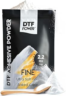 DTFPOWER Soft Feel DTF Powder, Baked Clear, Digital Transfer Hot Melt Adhesive, DTF PreTreat Transfer Powder for All Garments, DTF Hot Melt Adhesive Powder for All DTF and DTG Printers 2.2 lbs