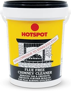 Hotspot Flue Free Chimney Cleaner 750g- – Powerful Soot & Tar Remover for Fireplaces & Stoves; Easy-to-Use Chimney Cleaning Aid for Improved Draw, Cleaner Burning & Home Heating Efficiency