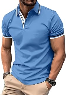 SwissWell Men's Polo Shirt Short Sleeve Golf Polo Shirt Lightweight Summer Shirts Breathable T Shirt Quick Dry