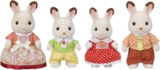 EPOCH Sylvanian Families FS-46 Chocolate Rabbit Family Dolls, Safety Toy Mark Certified, Toy for Ages 3 Years and Up, Dollhouse