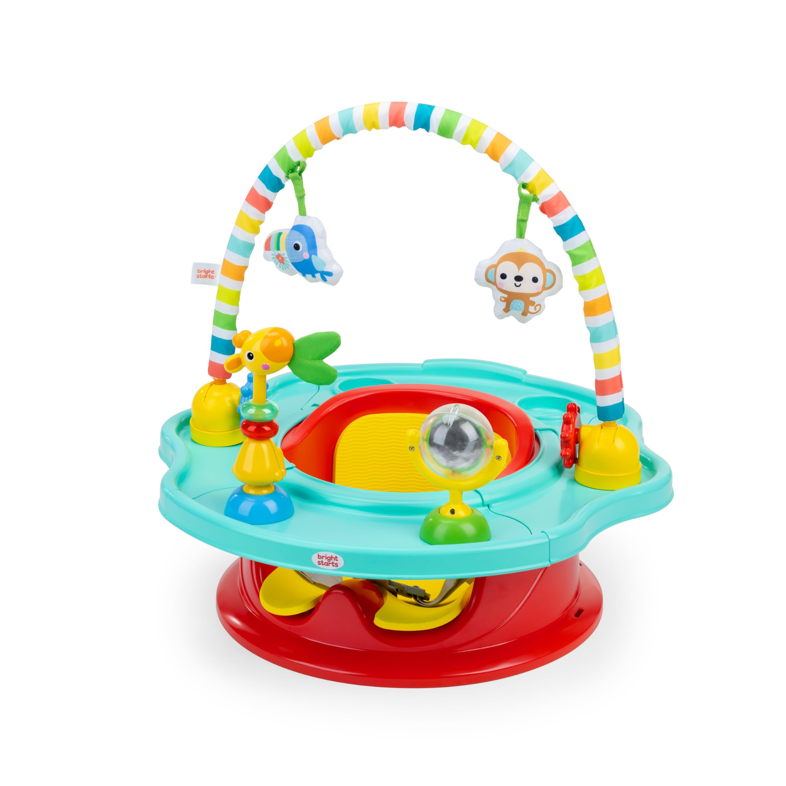Bright Starts 3-in-1 SuperSeat Playful Paradise, Baby Activity Seat with Toys, S