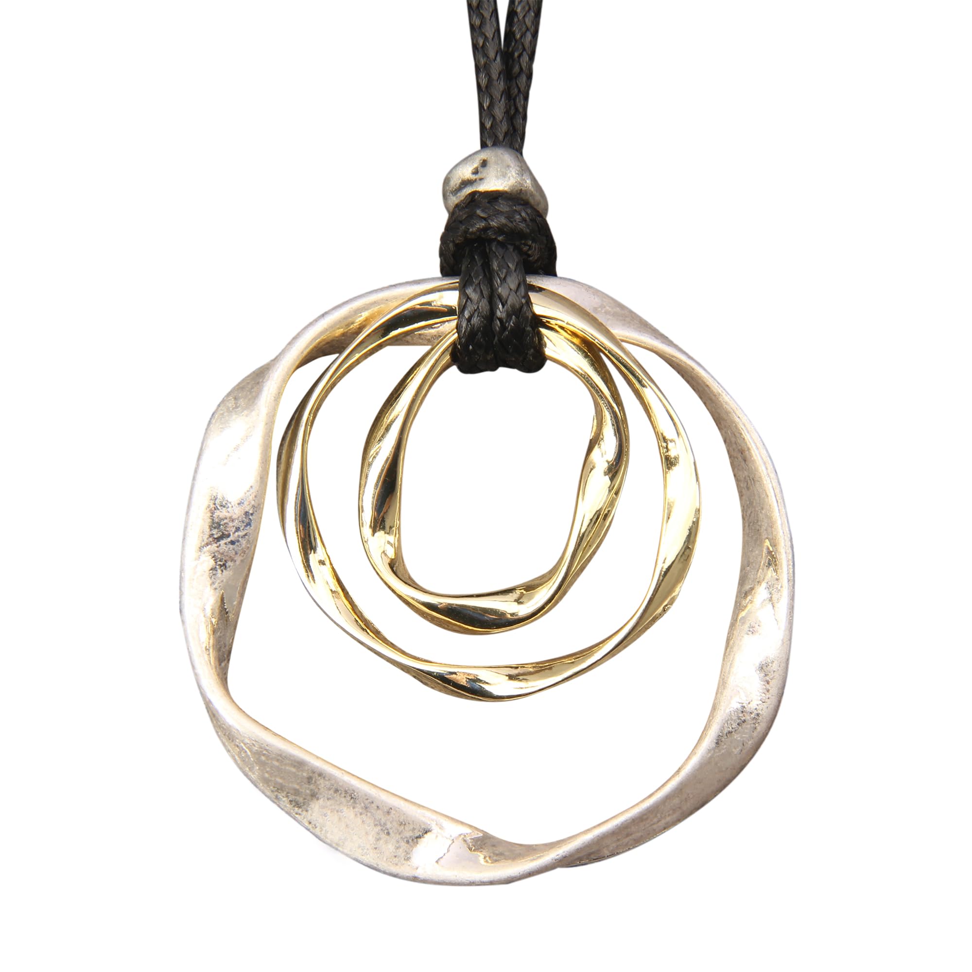 Long Necklaces for Women Boho Wooded Pendant Vintage Necklace Sweater Chain Neck