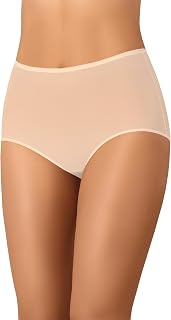 Teyli Women's Panties High Waist Briefs Mesh Underwear Retro, Beige, L