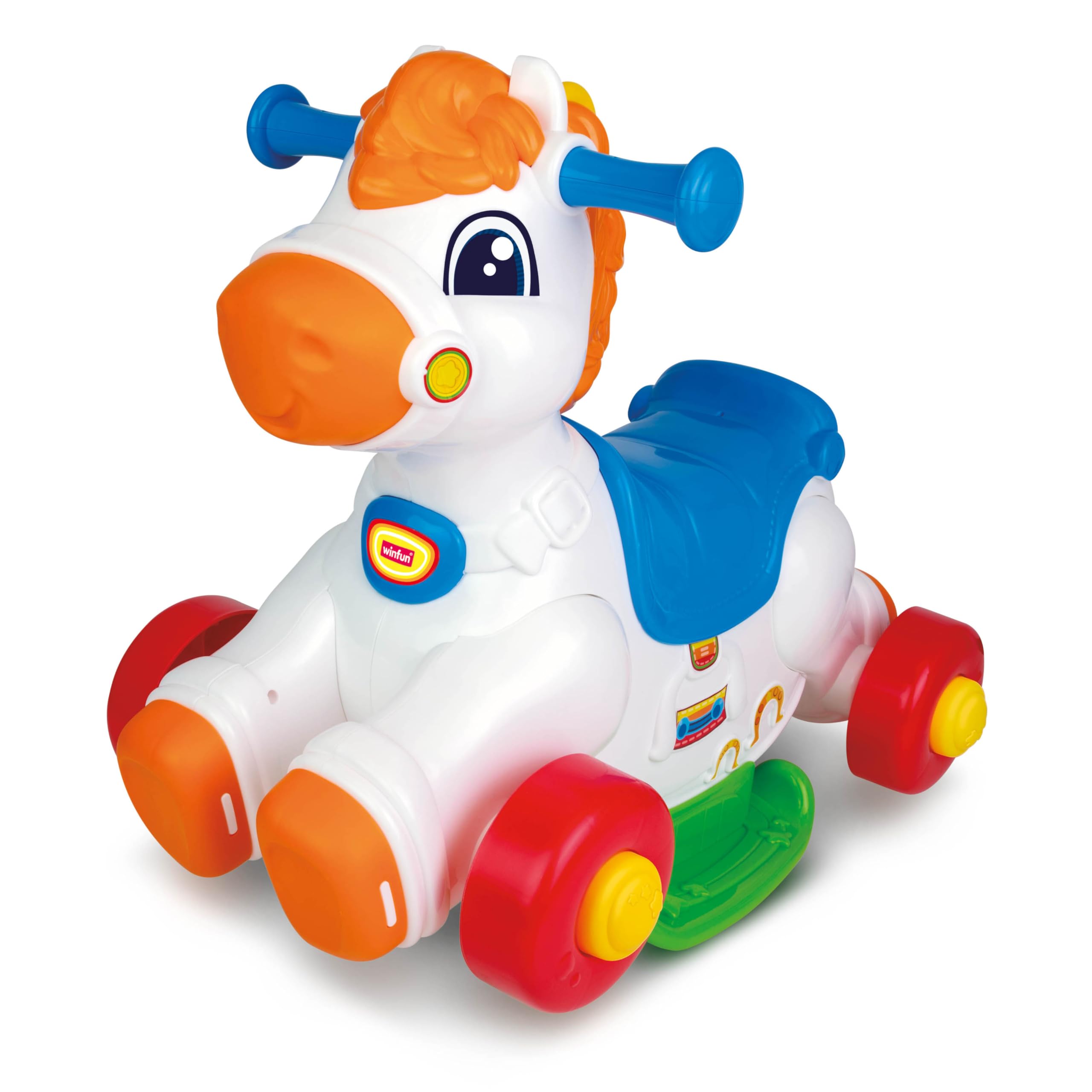 Winfun Giddy-up Horsey 2-in-1 Rocking & Ride-On Toy – Interactive Motion Sensor 