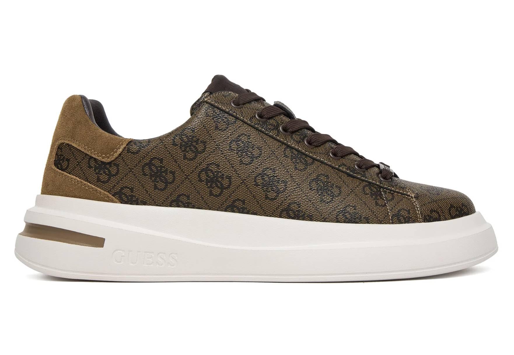 Guess Elba - Men's Casual Leather Low Sneakers
