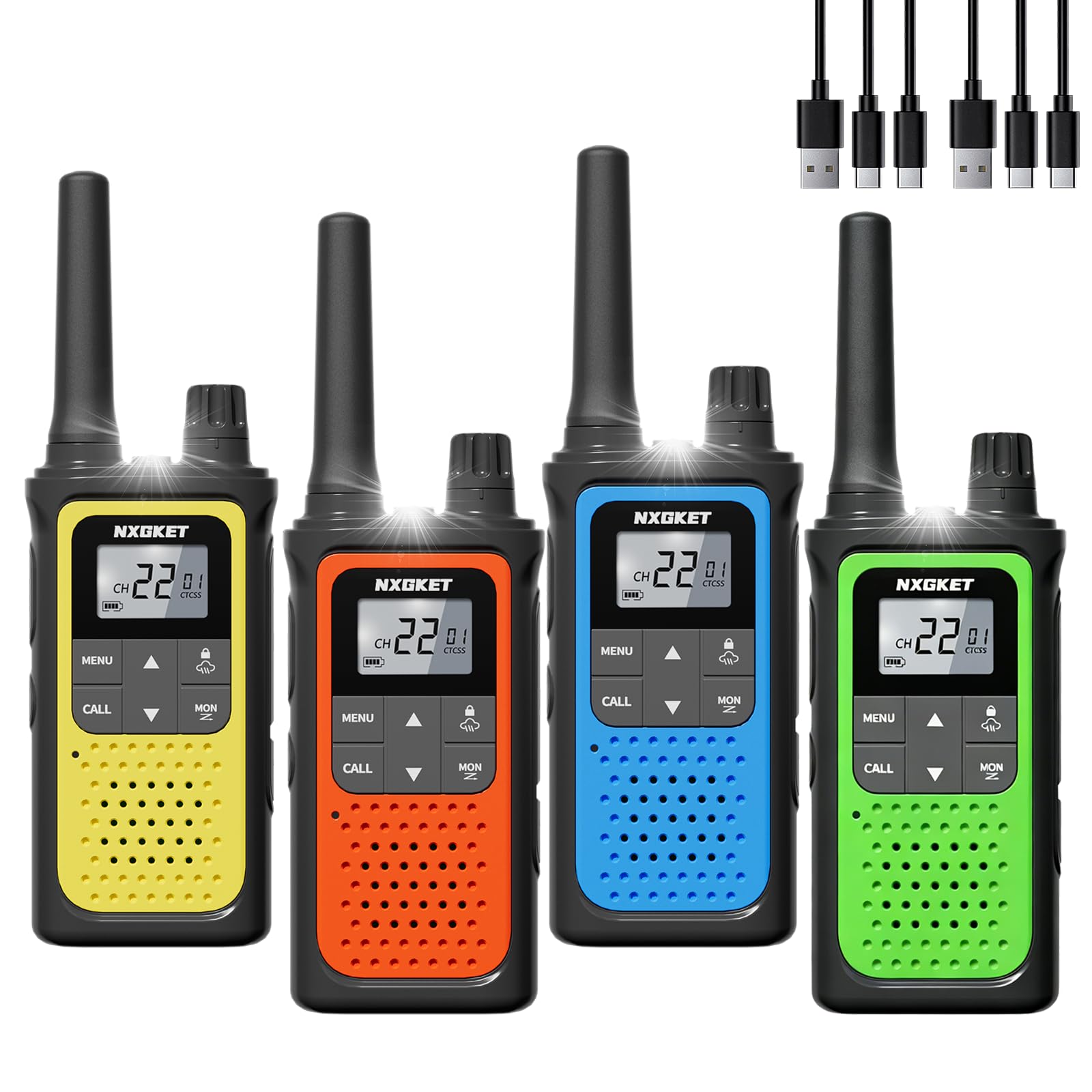 NXGKET Walkie Talkies for Kids Adults, Rechargeable, Long Range, NOAA, FRS