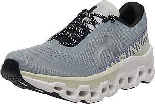 on Cloudmonster Women's Sneakers, Asphalt/Lima, 5.5