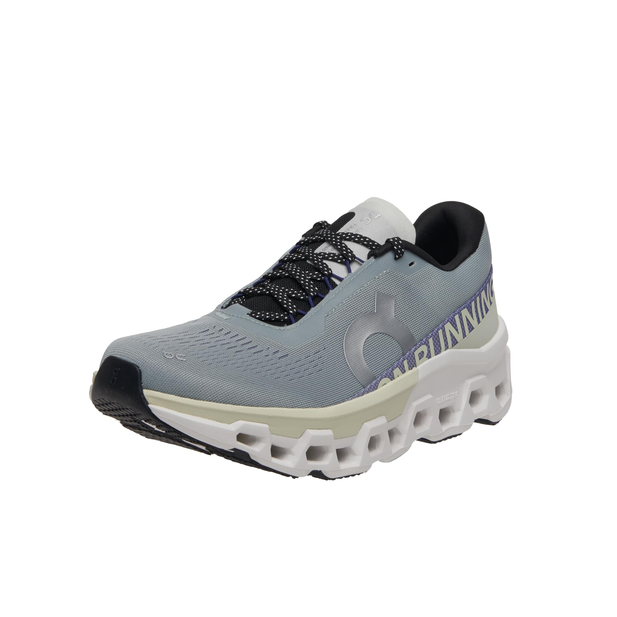 on Cloudmonster Women's Sneakers, Asphalt/Lima, 5.5